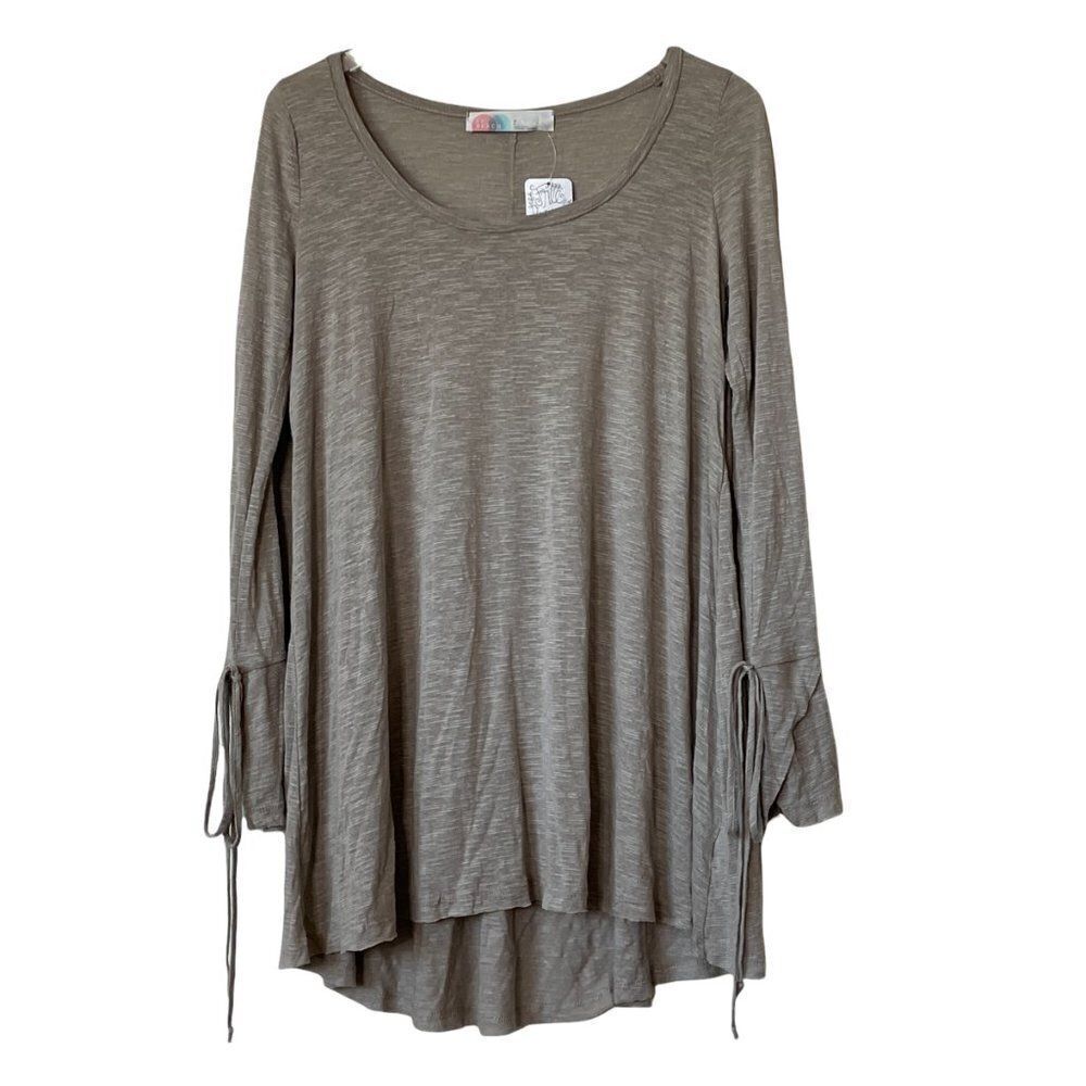 NWT Free People FP Beach Taupe Long Sleeve Tunic Sz. S